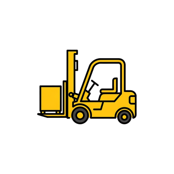 Forklift with Box Illustration png