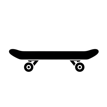 Black Skateboard Illustration png