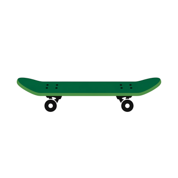 Green Skateboard Illustration png