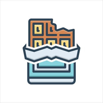 Color icon chocolate vector