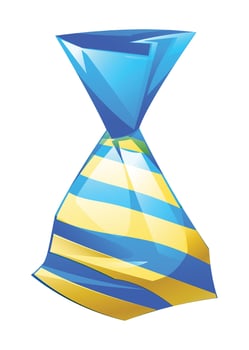 Candy in a twisted wrapper. cartoon illustration vector