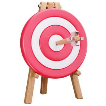 3D Icon Target Goal Success Focus png