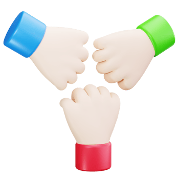 3D Icon Team Unity Fist Bump png