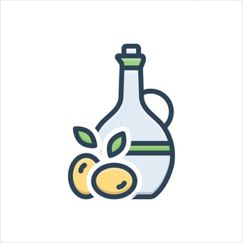 Color icon olive-oil vector