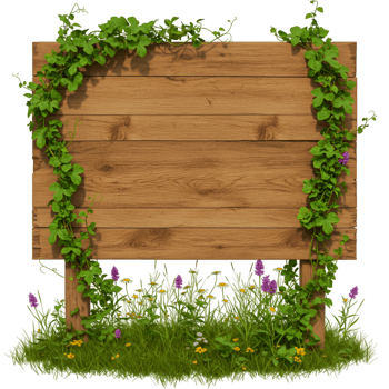 Blank wooden rectangular sign with natural wood grain texture png