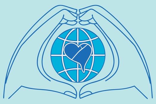 The logo for the international day of peace vector