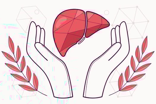 Liver health care illustration vector