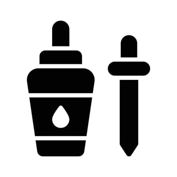 Trendy glyph icon of skincare serum dropper vector