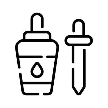 Trendy outline icon of skincare serum dropper vector
