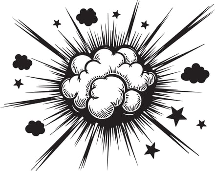Comic book style explosion vector