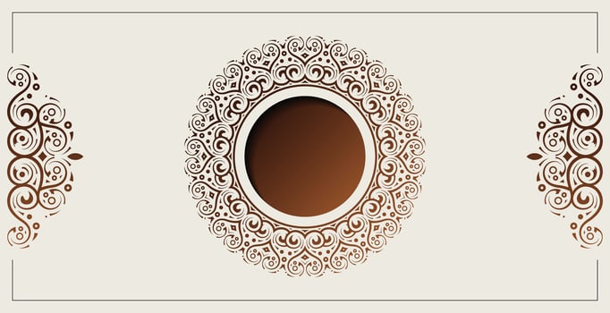 Elegant Decorative Circle Ornament Frame vector