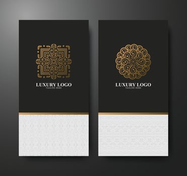 Luxury logo design with gold accents vector