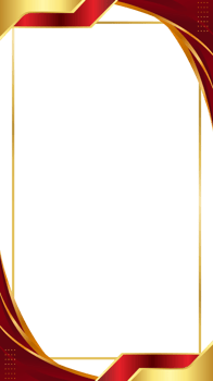 Elegant Red and Gold Abstract Frame with Modern Design png