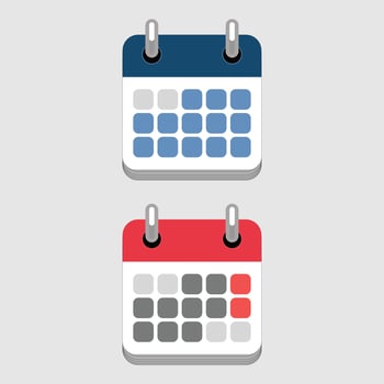 Minimalist Calendar Icon Set Clean Daily and Monthly Date Scheduler Collection vector