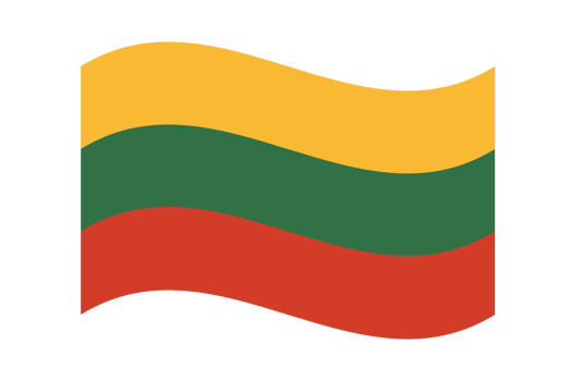 Colorful Illustration of Waving Lithuania Flag Design png