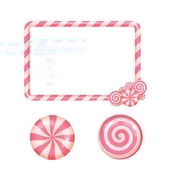 Candy frame and lollipops design vector