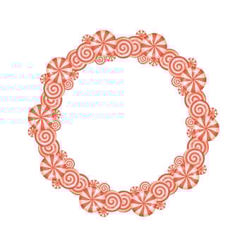 Candy wreath illustration design vector