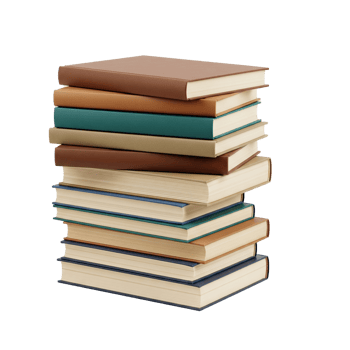 Stack Of Hardcover Books With Varied Colors And Textures Isolated On Transparent Background png