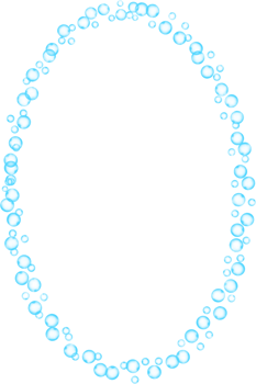 Blue Bubbles Ellipse Frame Border png