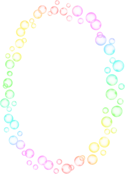 Bubbles Ellipse Rainbow Frame Border png