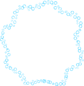 Bubbles Circle Wave Frame Border png
