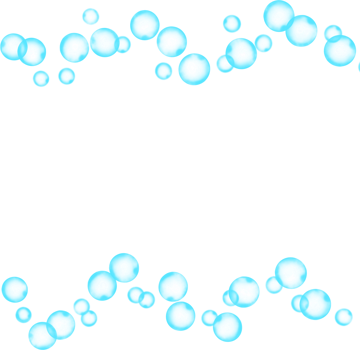 Bubbles Line Wave Border png