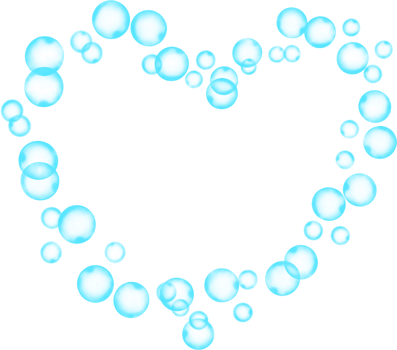 Bubbles Heart Frame Border png