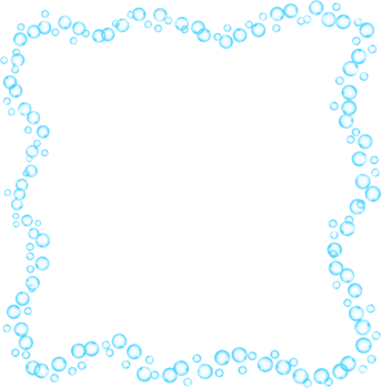 Bubbles Square Frame Wave Border png