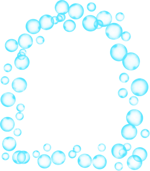 Bubbles Arched Frame Border png
