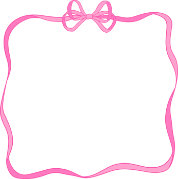 Pink Ribbon, Bow Coquette Square Frame png