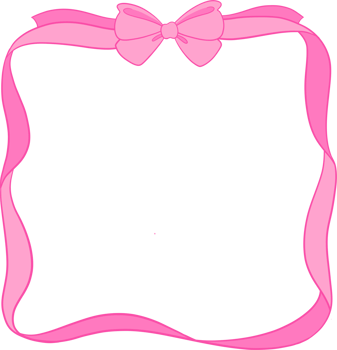 Coquette Pink Bow Square Frame png