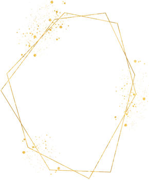 Abstract Elegant Gold Geometry Shape Frame png