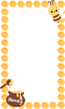 Honey Bee Rectangle Frame Border png