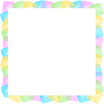 Rainbow Colorful Square Frame Border png