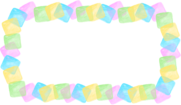 Colorful Rainbow Rectangle Frame png