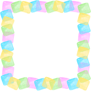 Rainbow Square Frame Border png