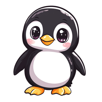 Cute Penguin Mascot Logo Ideal for Children's Brands and Winter Products png