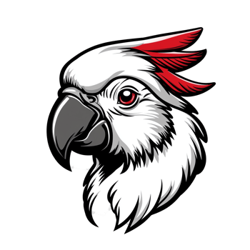 Cute Cockatoo Mascot Logo Playful Parrot Illustration png