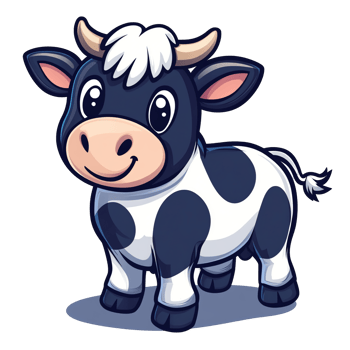 Playful Cartoon Calf Mascot Logo png