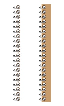 Spiral Bound Notebook Binding Pattern Border Detail, Easy to Use and change Color. vector