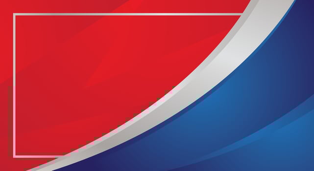 Abstract blue silver curved on red background for certificate vector