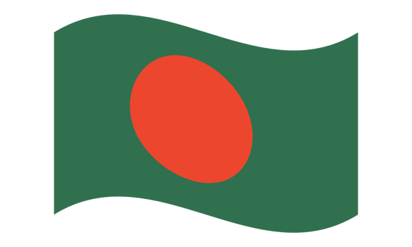 Colorful Illustration of Waving Bangladesh National Flag png
