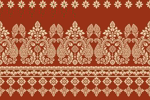 Traditional floral pattern design background vector