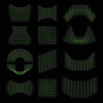 Set Futuristic Shape Cartoon Icon Illustration vector