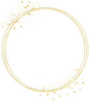 Elegant Gold Circle Geometry Line frame Wedding Invitation png