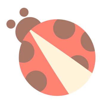 Cute ladybug icon cartoon on transparent background png