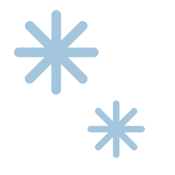 Two Blue Snowflakes Icon Clip Art png