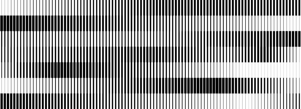 Striped halftone gradient texture. Fading line gradation background. Repeating strip pattern backdrop. Black and white parallel lines wallpaper. Doppler effect overlay concept. Halfton patern vector