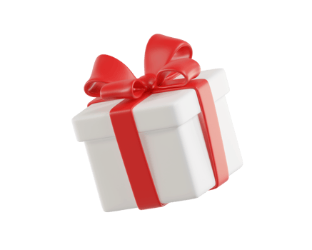 3D rendering White gift box with a red bow. A stylized icon perfect for holiday, birthday, or Christmas. Ideal for greeting cards and promotional materials. png