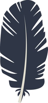 Bird Plumage Silhouette in Simple Design vector